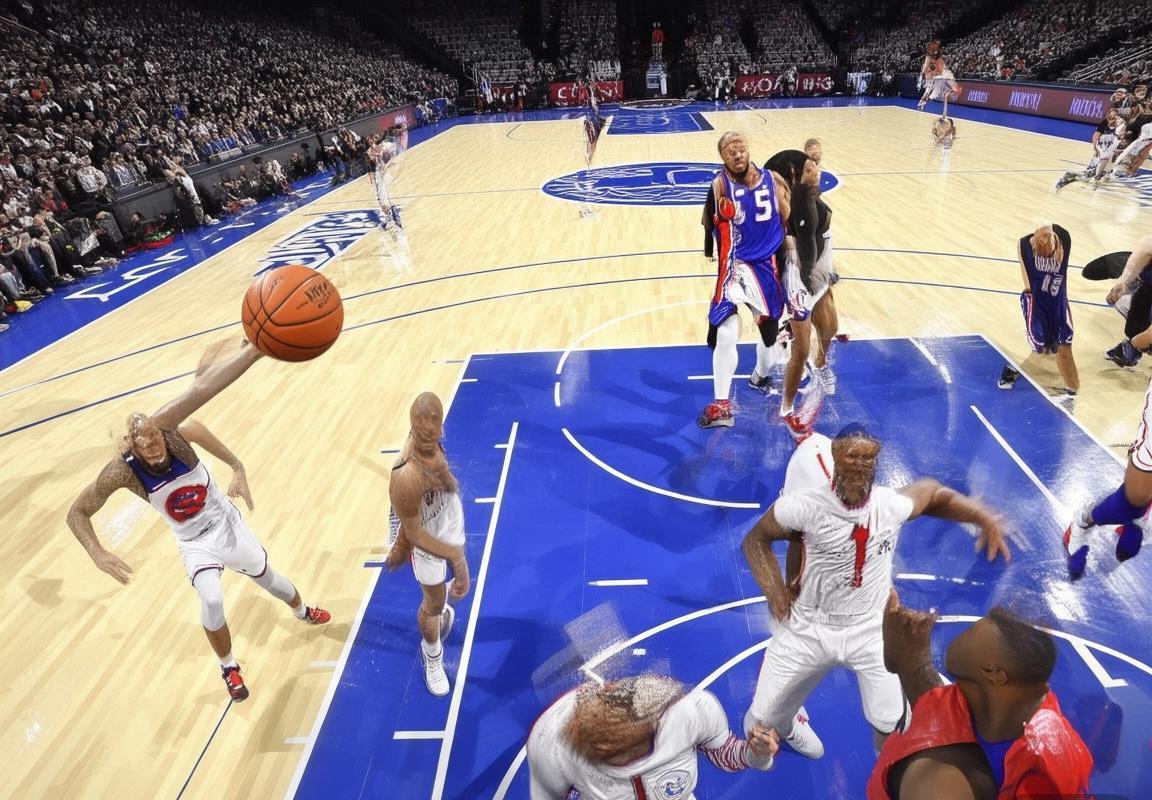 76人与活塞对决：恩比德&哈登VS活塞新秀，战术亮点盘点(图3)